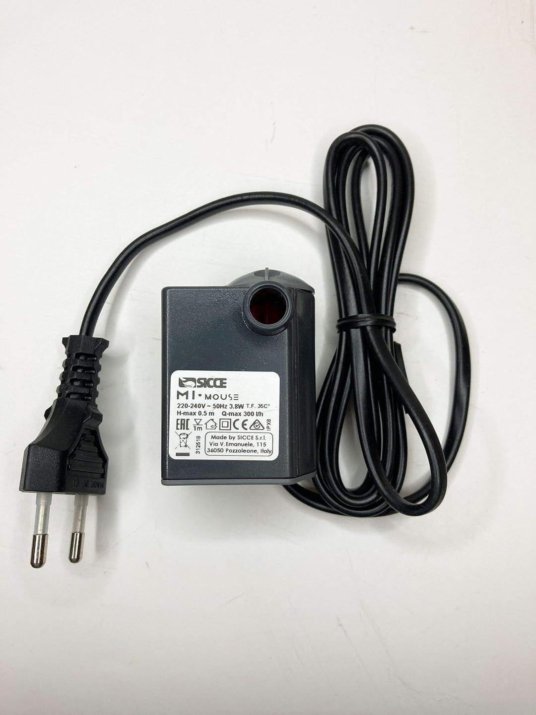 Sicce MiMouse Zimmerbrunnenpumpe (3,8 W, 300 l/h, 0,50 m Förderhöhe) hochwertige Qualitätspumpe, kle