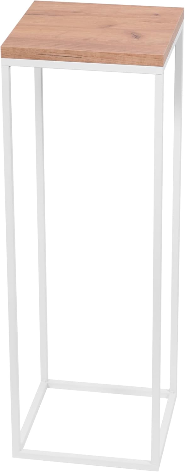 Pflanzenständer Craft - 24x24x70cm - Farbe Weiss - für Zimmerblumen - Metallregal - dekorativer Tisc