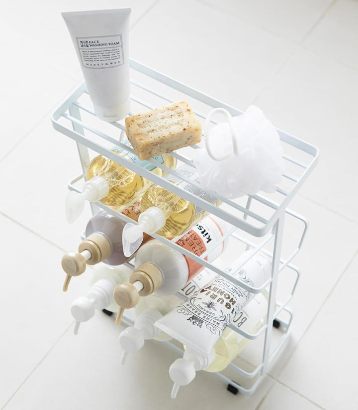 YAMAZAKI Home Tower freistehender Dusch-Caddy – Badezimmer-Organizer, Aufbewahrungshalter, 43,2 cm –