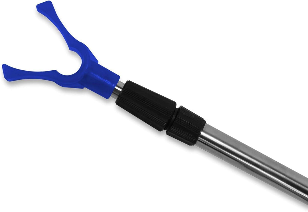 4er Set Teleskop Rutenhalter 75 - 135 cm Rutenauflage Rutenständer Schnurlaufkerbe U-Auflage Blue 0,