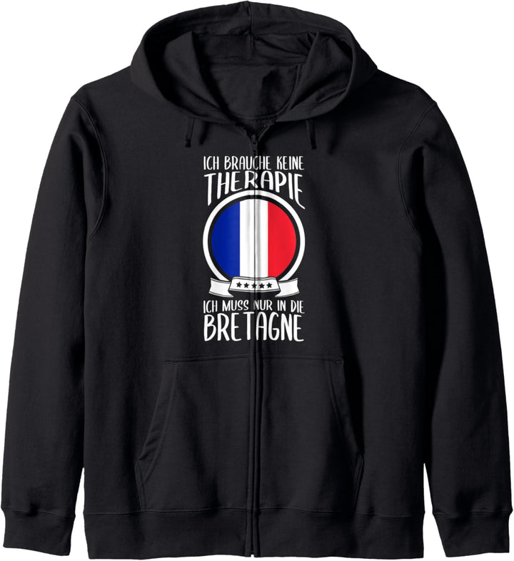Keine Therapie Ich Muss Nur In Die Bretagne Frankreich Kapuzenjacke