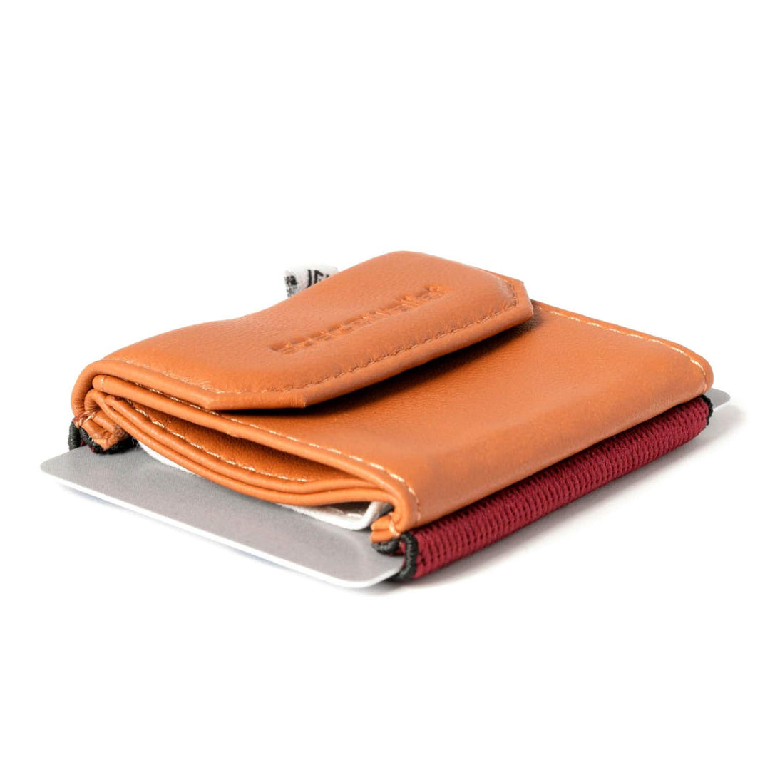 Space Products ® Mini Geldbörse braun I Sehr kleines Echtleder Wallet/Portemonnaie mit Münzfach I 15