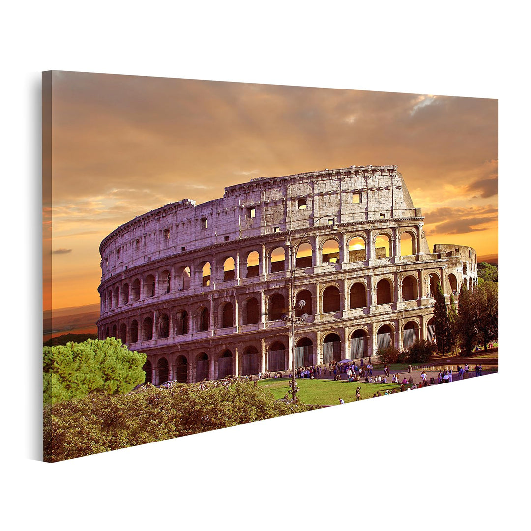 islandburner Bild auf Leinwand Colosseum In Rom Italien Kollosseum Bilder Wandbilder Poster Leinwand