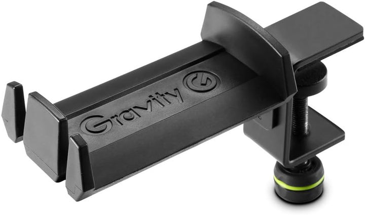 Gravity GMADRINKM Getränkehalter für Mikrofonstative Schwarz & GHPHTC01B Kopfhörerhalter für Tischmo