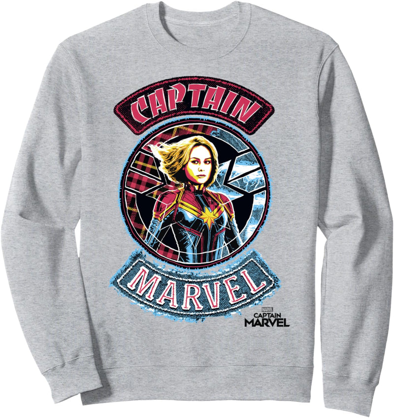 Captain Marvel Portrait Patches Sweatshirt