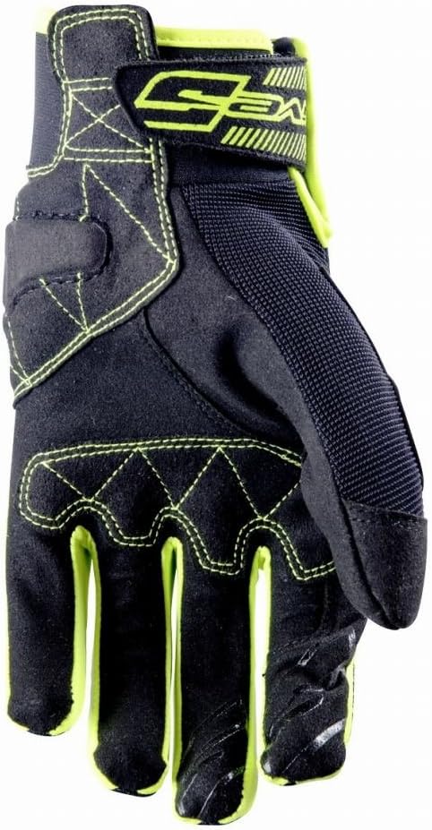 FIVE Gants Moto Femme RS4 Erwachsene Handschuhe (schwarz) Grösse 13 M BLACK/FLUOYELLOW, M BLACK/FLUO