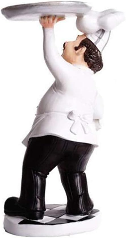 Supvox Französischer Koch Figur Koch Koch Sammlerstück für Theke Restaurant Café Bäckerei Hotel Tisc