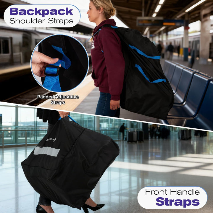 Fosmon Reisetasche für Autositz, Flugzeug, Verstellbarer Schultergurt, gepolstert, Nylon-Rucksack, U