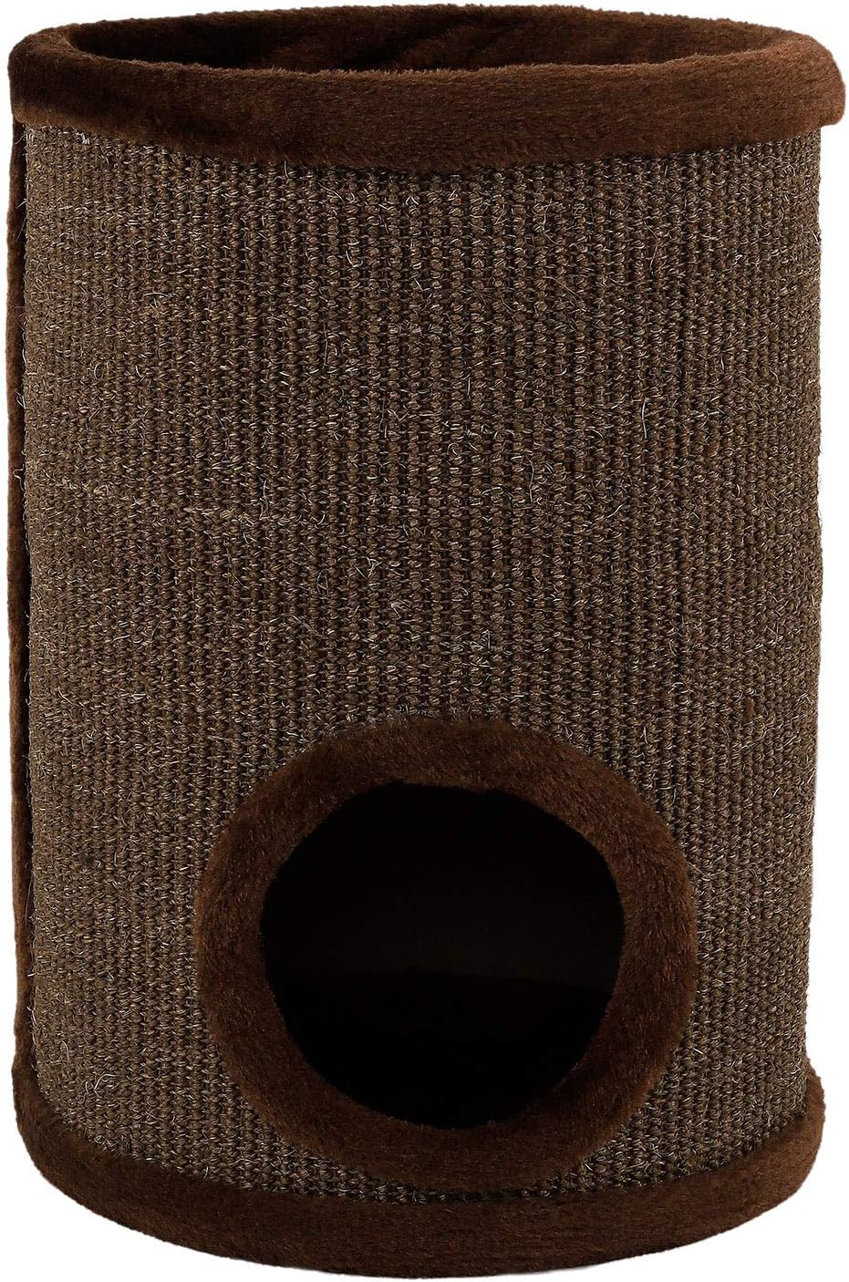 lionto Kratztonne aus Sisal mit Plateau und Spielball Kratzturm, Höhe 50 cm braun Braun 50 cm Höhe,