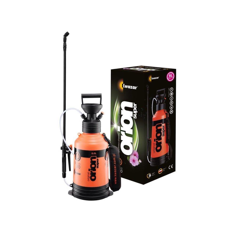 Kwazar 20010006 Orion Super Drucksprühgerät mit Tragegurt 6,0 L, für den Garten, Pflanzenschutzmitte