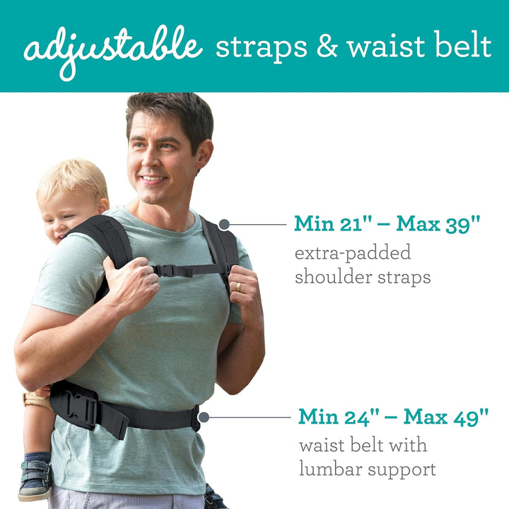 Infantino Flip 4-in-1 Light &amp; Airy Babytrage – Atmungsaktiv, Lordosenstütze, Verstellbarer Hüftgurt,