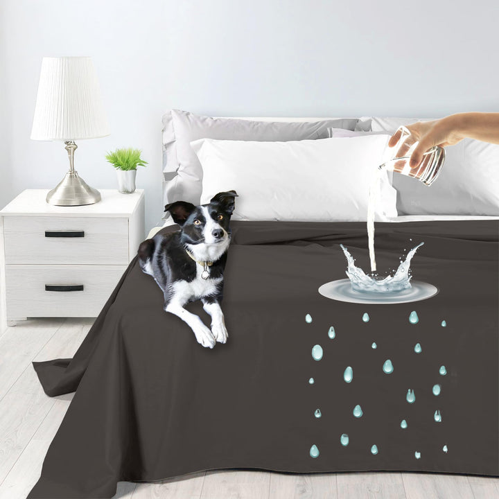Byour3 – SUPER wasserdichte Tagesdecke Baumwolle Fleckenbeständig Doppel Bettschutz Einzelbett Queen