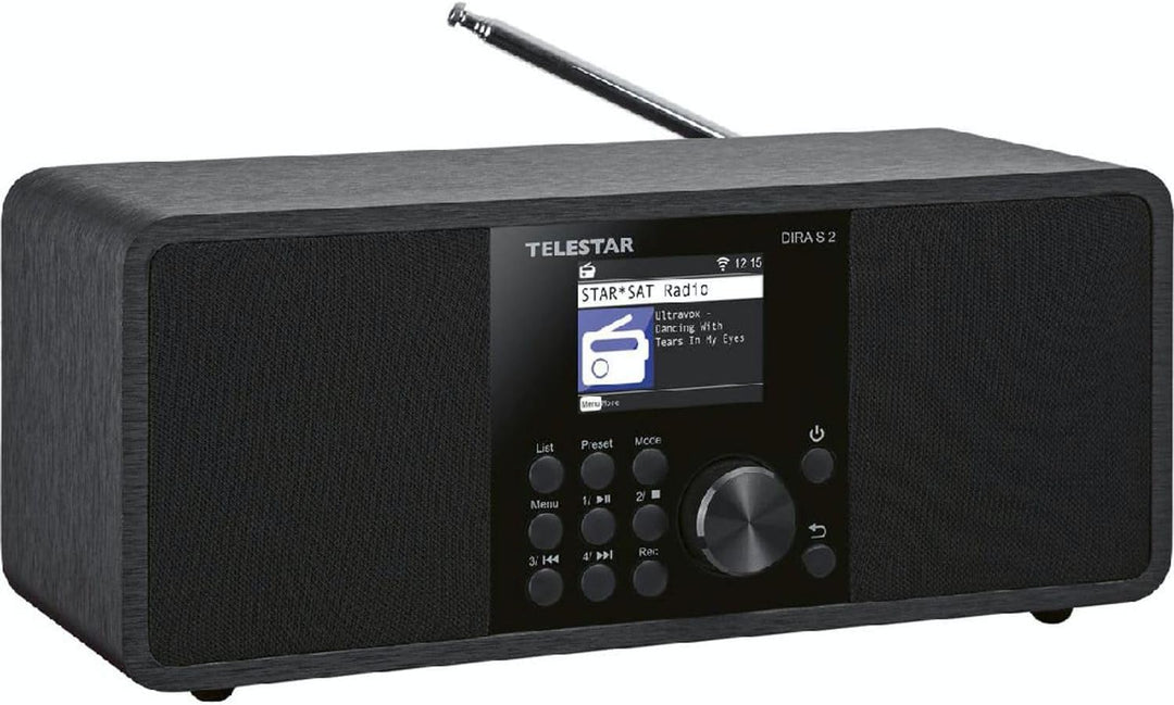Telestar DIRA S 2 Multifunktions-Stereoradio Digiradio, Hybridradio, DAB+/UKW Stereo Schwarz, Stereo