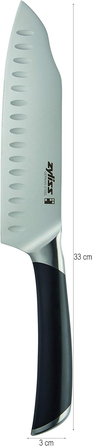 Zyliss E920271 Comfort Pro Santoku messer, Deutscher Edelstahl, Black Handle, Küchenmesser, Spülmasc