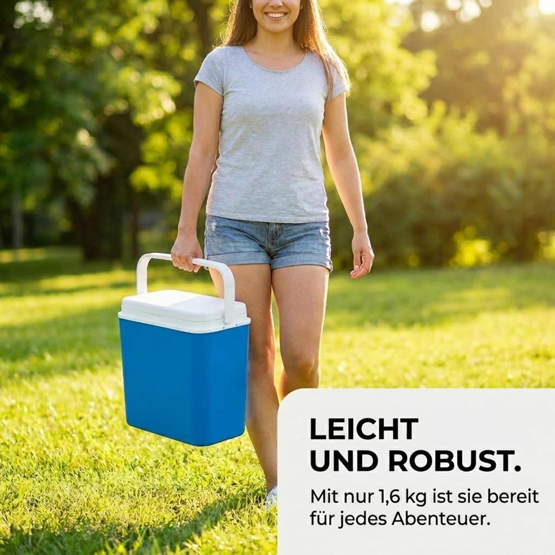 LINDER LEX Kühlbox Thermobox Warmhaltebox Picknick Camping 24 Liter Isolierbox bis zu 9 Stunden kühl