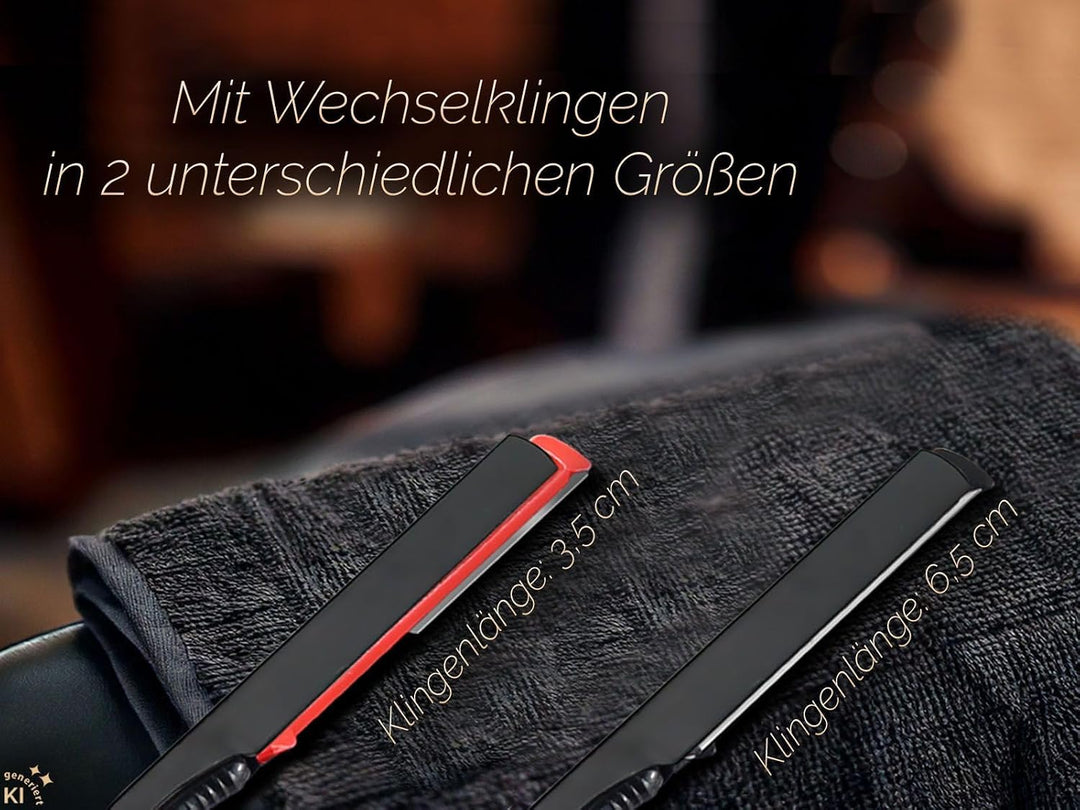 Rasiermesser mit Wechselklingen aus Solingen Bartmesser Made in Germany Rasier-Set für Herren mit Kl