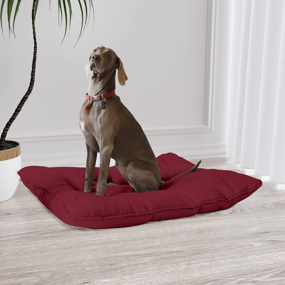 Italian Bed Linen Elegant Hundekissen Maxy, Bordeaux, 130x100cm Bordeaux 130x100cm, Bordeaux 130x100