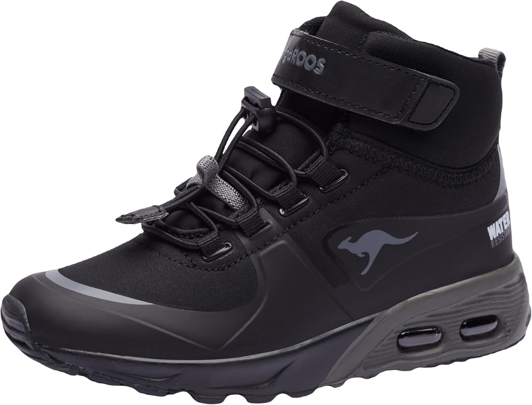 KangaROOS Unisex Kinder Kx-Hydro Sneaker 27 EU Jet Black Steel Grey, 27 EU Jet Black Steel Grey