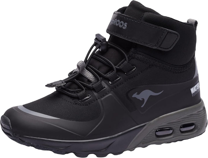 KangaROOS Unisex Kinder Kx-Hydro Sneaker 27 EU Jet Black Steel Grey, 27 EU Jet Black Steel Grey