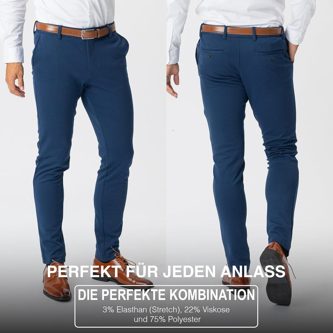 Performance Pants Herren - Stilvolle Slim Fit Herren Hosen Stretch - Hosen Herren Stretch - Angenehm