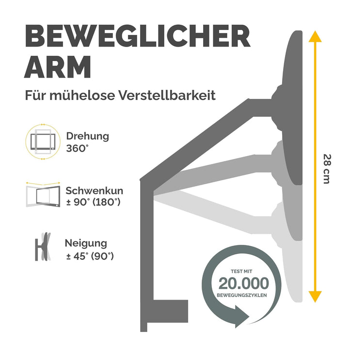 Fellowes Monitor Halterung für 1 Bildschirm bis 32 Zoll (81,28 cm) - Platinum Series Monitor Arm mit