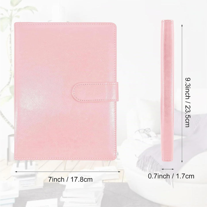 Schreibmappe A5 Klemmbrett Mappe mit Magnetischer Verschluss, organizer büro mappe, Rosa Ordner, Dok