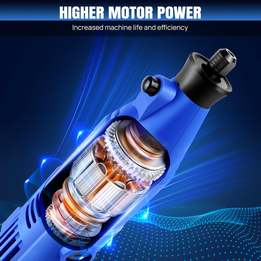 Mini Schleifer Multifunktionswerkzeug mit 252 Zubehör, 6-Variabler Geschwindigkeit, 10000-32000RPM S