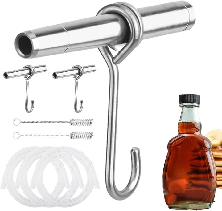 Ahornsirup Zapfhähne Set, Ahornbaum Extraktor Werkzeug Set, Wiederverwendbare Edelstahl Ahornsirup Z