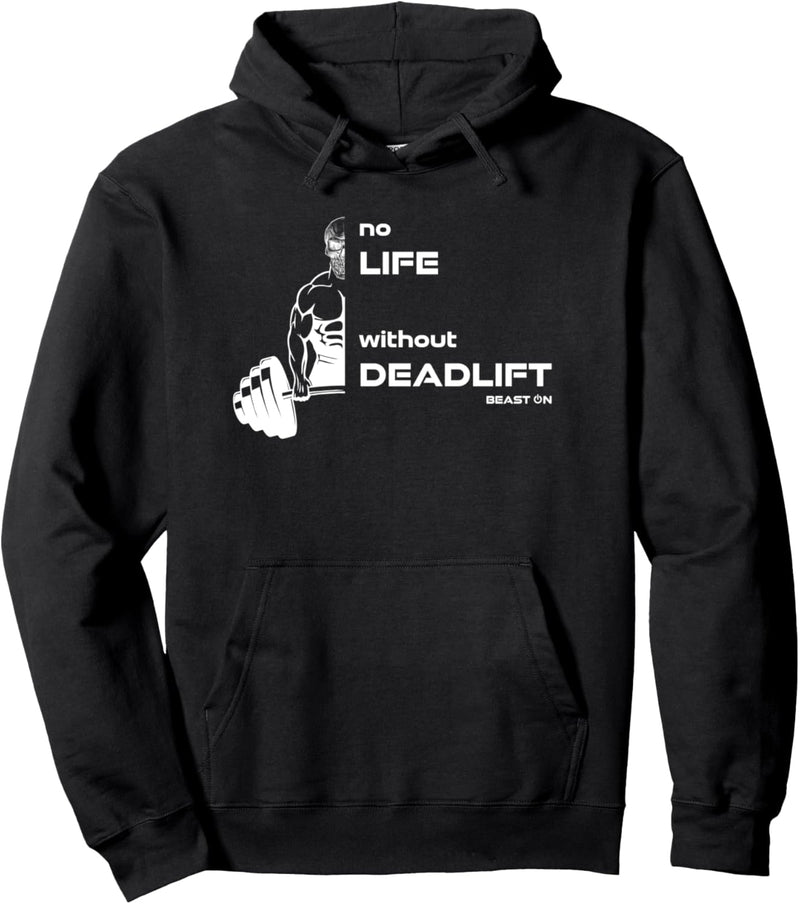 No LIFE without DEADLIFT | GYM Motivation Fitness Sprüche Pullover Hoodie