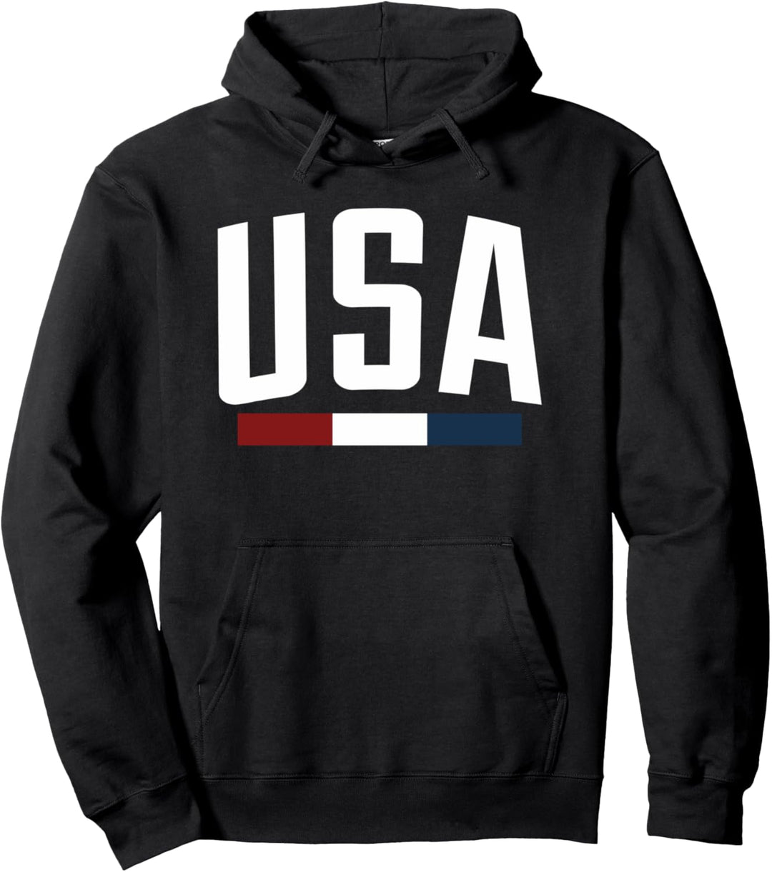Trendy USA Bold Letters Pullover Hoodie