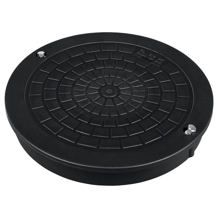 Kanaldeckel für Glattrohr Ø DN315 Schachtabdeckung Schachtdeckel Kontrollschacht Schwarz für Glattro