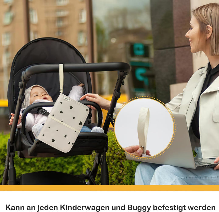 MYLIBOO® Baby Windeltasche mit Wickelunterlage für Unterwegs, Wickeltasche Organizer,Baby Must Have,