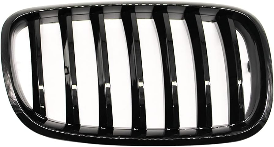 HZTWFC Frontnierengitter Einzellamelle glänzend schwarz Morden Stil Frontstossstangengrill Auto Styl