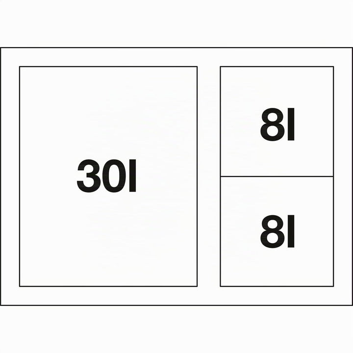 BLANCO SELECT II XL 60/3 | Kunststoff, Aluminium | 60er Unterschrank | Auszugssystem zur Frontanbind