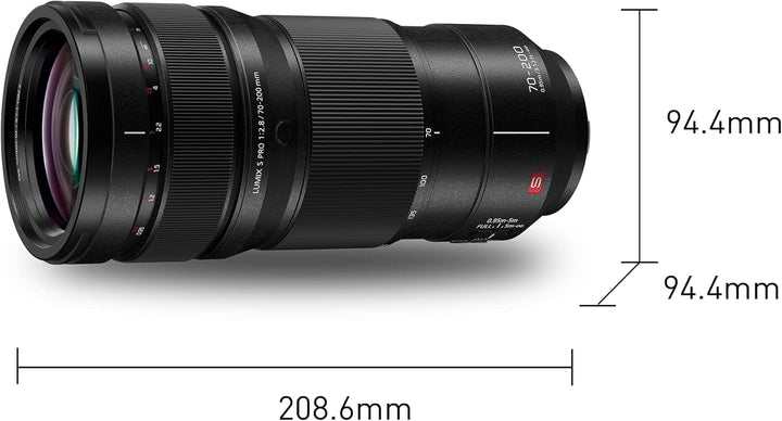Panasonic S-E70200E LUMIX S PRO Objektiv (70-200mm, F2.8, Staub, Spritzwasser und Kälteresistent) Sc