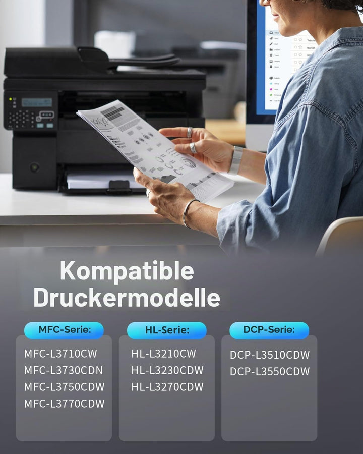 INK4U TN247 Toner (5er-Pack) Kompatibel für Brother TN-243CMYK Tonerkartuschen kompatibel für Brothe