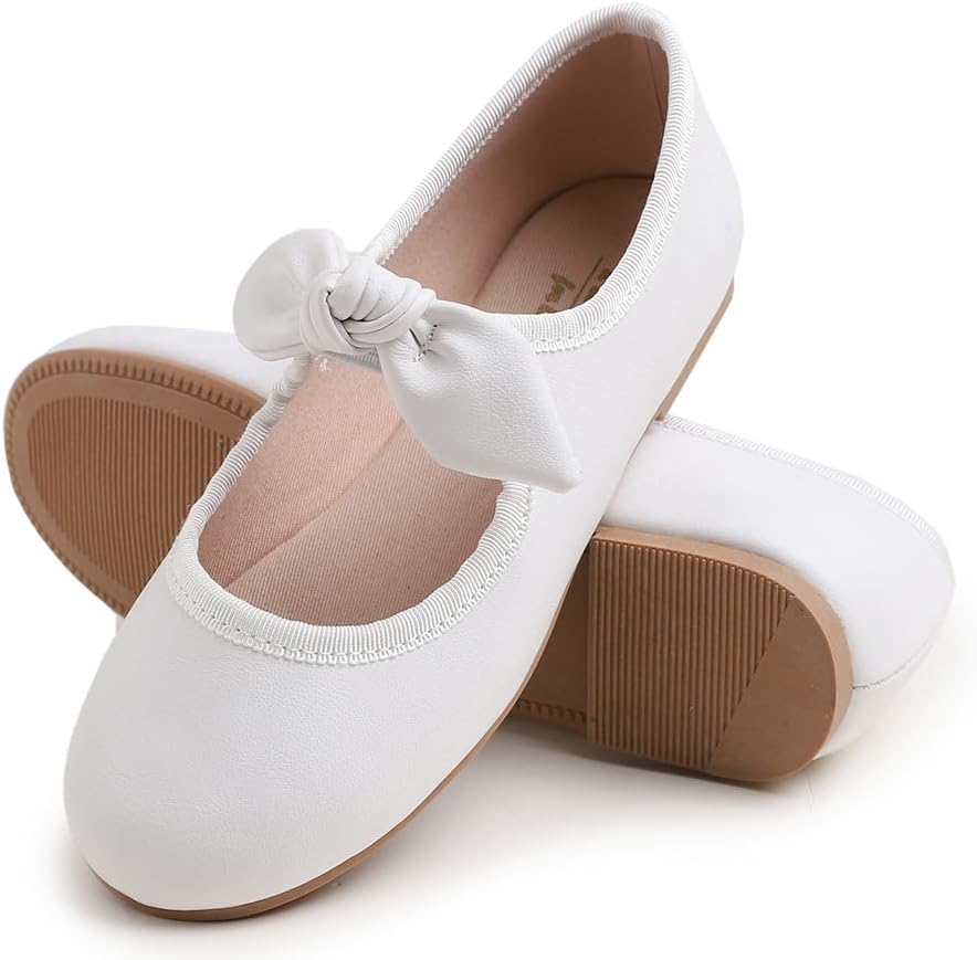 Feversole Girls Cute Dress, Mädchen süsses Kleid Mary Jane Schuhe weiche Party Urlaub Ballerinas 34