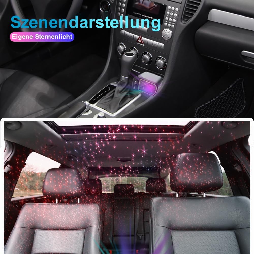 Aimtel Verbessertes Starlight Einziehbares Auto 69W Ladegerät Zigarettenanzünder USB Adapter KFZ USB