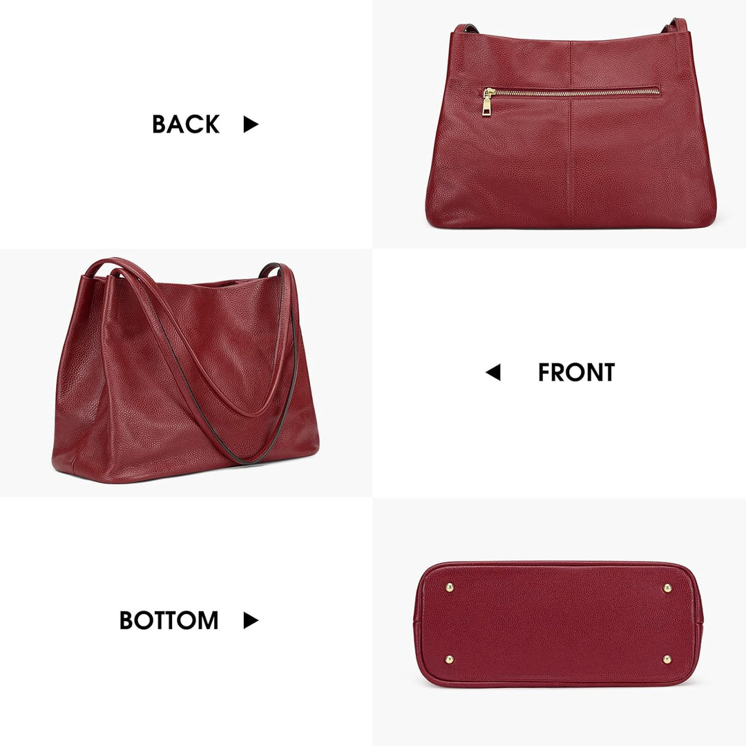 Kattee Soft Damen Echtes Leder Totes Umhängetasche Geldbörsen und Handtaschen Umhängetasche mit Magn