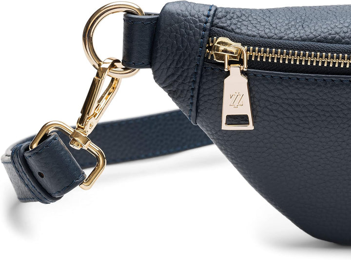 Lazarotti Bologna Leder Gürteltasche Damen | längenverstellbarer Tragegurt | grosse Bauchtasche 31 c