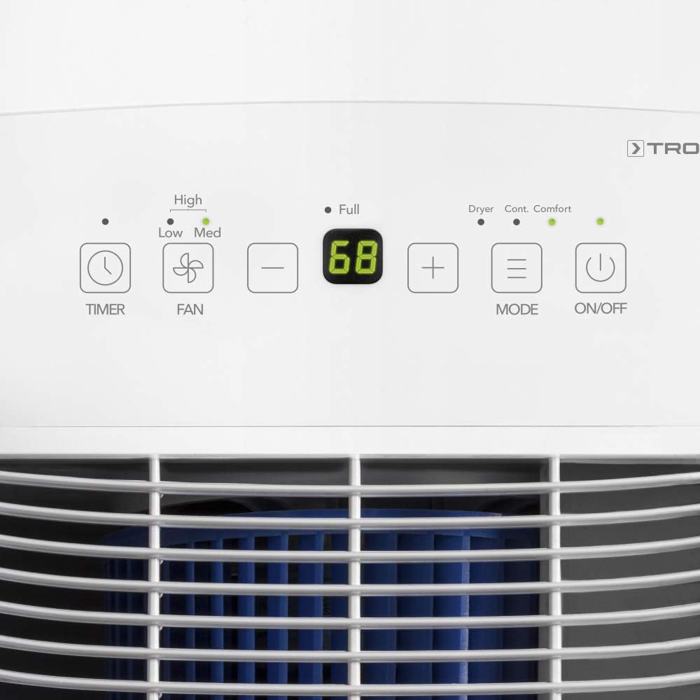 TROTEC Luftentfeuchter elektrisch TTK 66 E – Leistung 24 L/Tag – Fläche 50 m² / 125 m³ – mit Autoabs