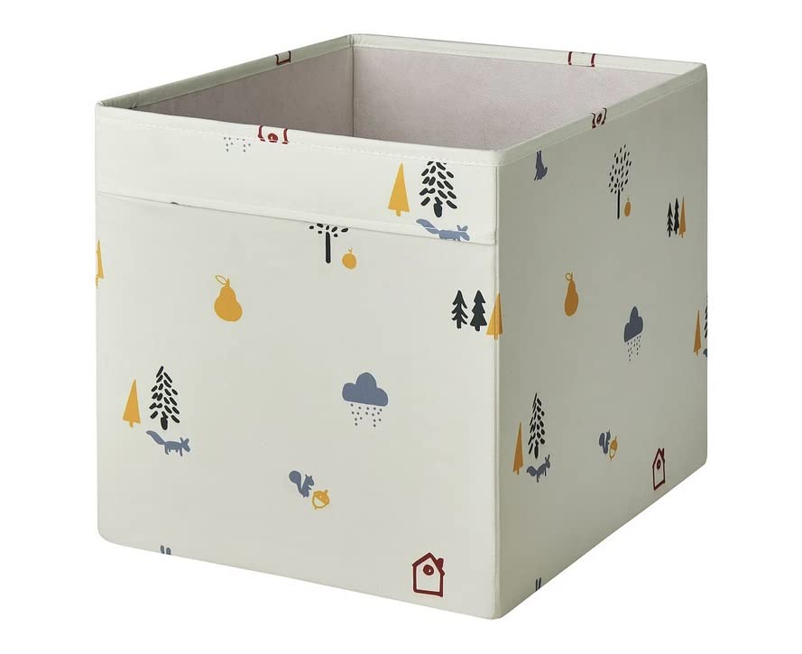REGNBROMS Dröna Ikea Fach, Waldtiermuster/bunt, 33x38x33 für Kallax Regale