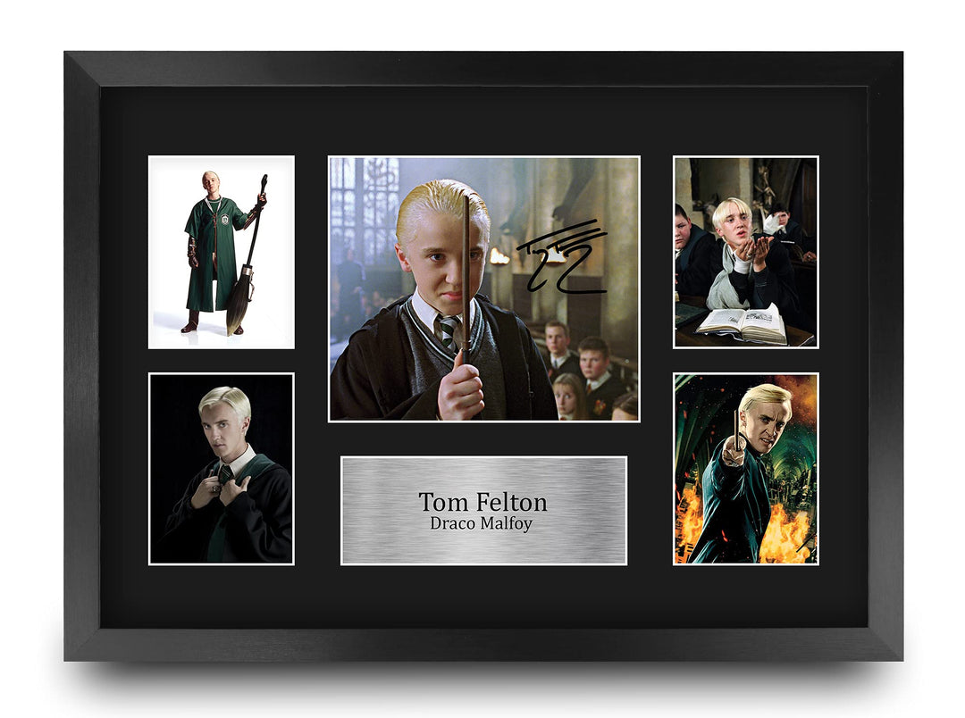HWC Trading FR A3 Tom Felton Harry Potter Draco Malfoy Geschenke Gedruckt, Signiert Autogramm Bild D