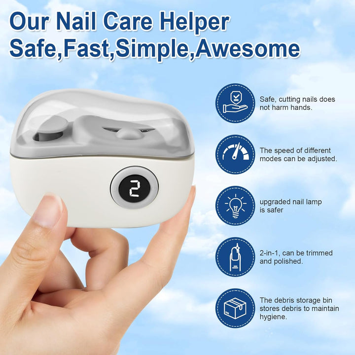 Elektrischer Nagelknipser, 3-in-1Elektrische Nagelfeile, Multi-Functional Nagelschneider Elektrischm