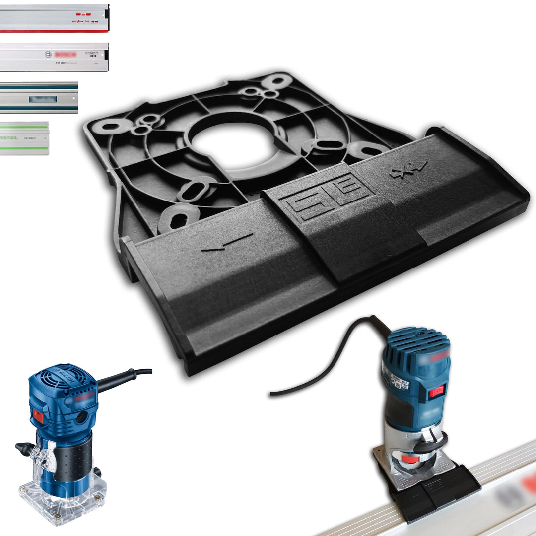 SLE Profi Führungsschienenadapter für Bosch GLF 55-6 / GLF 18V-8 / GKF 500 / GKF 550 für Makita/Bosc