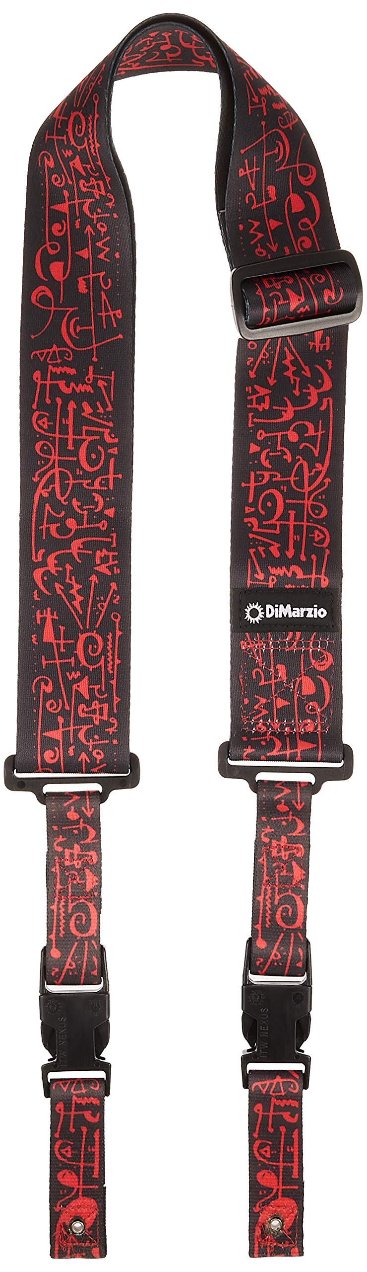 DiMarzio Cliplock Gitarrengurt Schwarz - Steve Vai 2 Zoll, Schwarz - Steve Vai 2 Zoll
