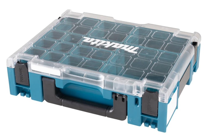 Makita 191X80-2 Makpac Werkzeugkasten mit transparentem Deckel und Einsätzen