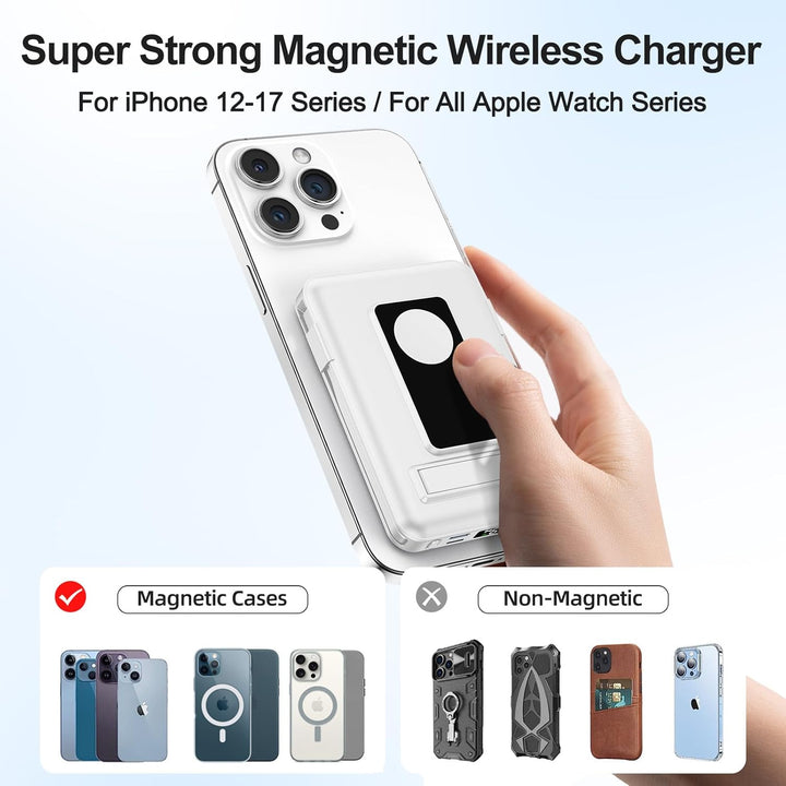 für Powerbank iPhone, 10000mAh Magnetische Kabellose Power Bank für Magsafe, 20W Schnelllade Externe