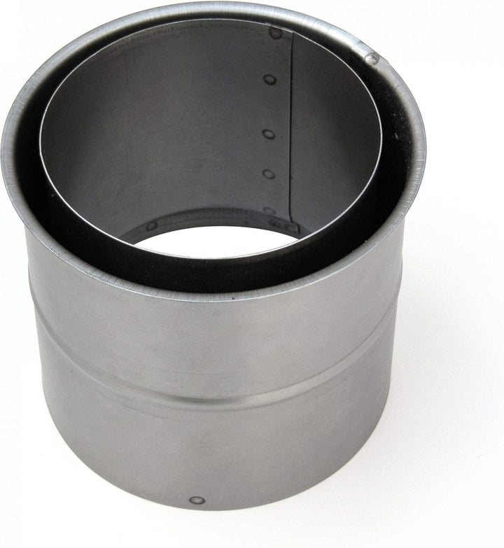 Raik Rauchrohr Ofenrohr Set 150 mm zweiteilig gussgrau 90 Grad Winkel integrierte Zugregulierung und