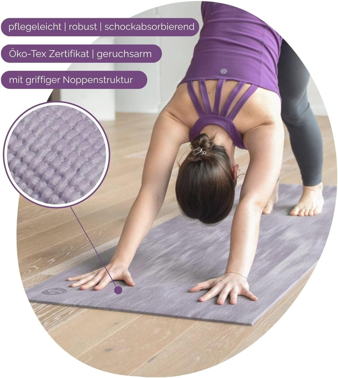 Bodhi Yogamatte Ganges | Rutschfeste Sportmatte | Schadstofffreie &amp; Waschbare Fitnessmatte | Matte a